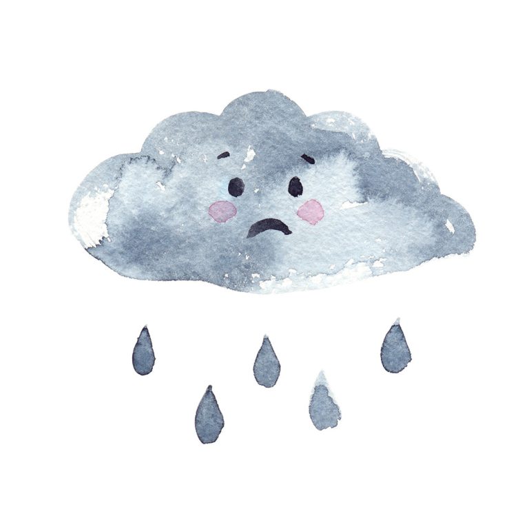 sad raincloud raining